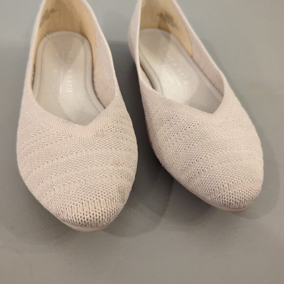 Kelly And Katie Fonzie 2 Ballet Flat Cream Washable Pointy Toe Size 6.5M - Picture 4 of 9
